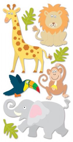 // ANIMAUX DU ZOO - AUTOCOLLANTS ESSENTIELS JUNGLE